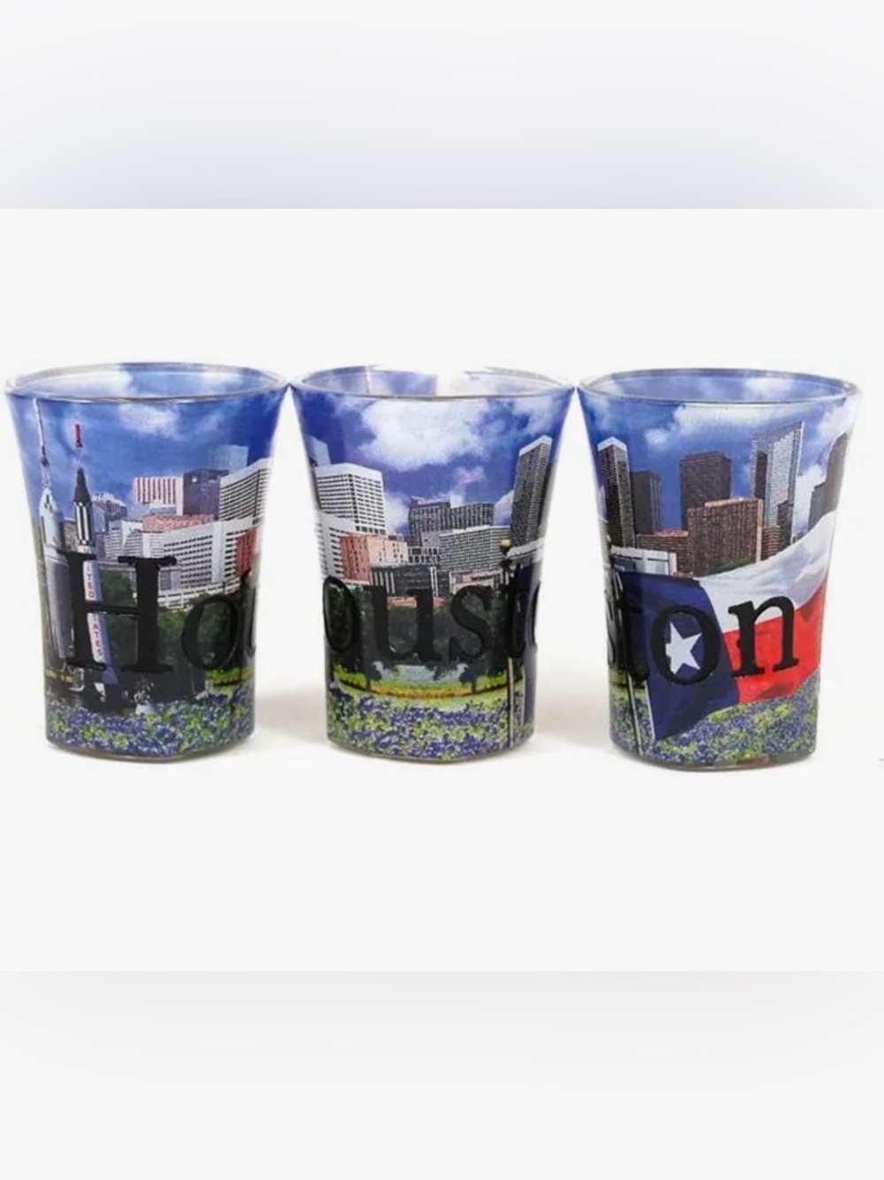 New Authentic Houston Skyline Shot Glass (One)